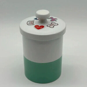 Doggo Dipper Ceramic Dog Treat Jar Mint Green/White Size Large Heavyweight
